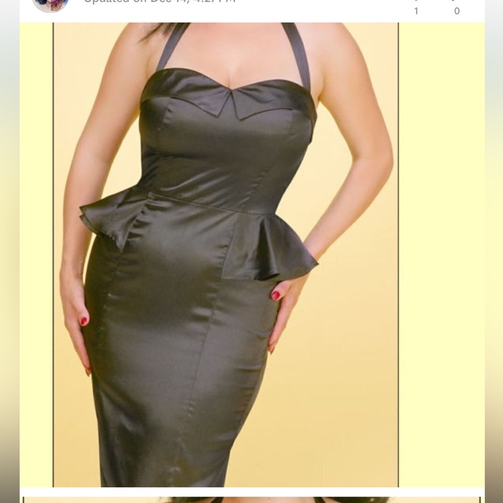 NEW $169 Stop Staring Black Elegance Dress